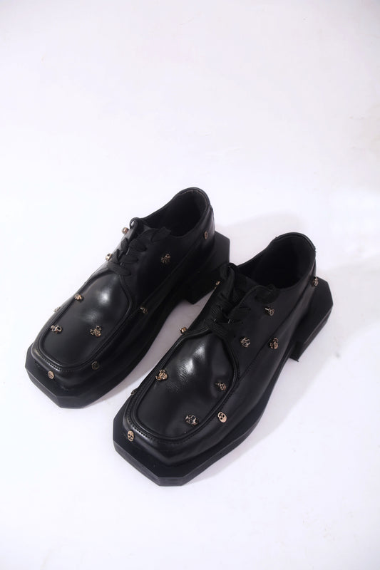 ECHO I - SKUL STUDDED LEATHER SHOES