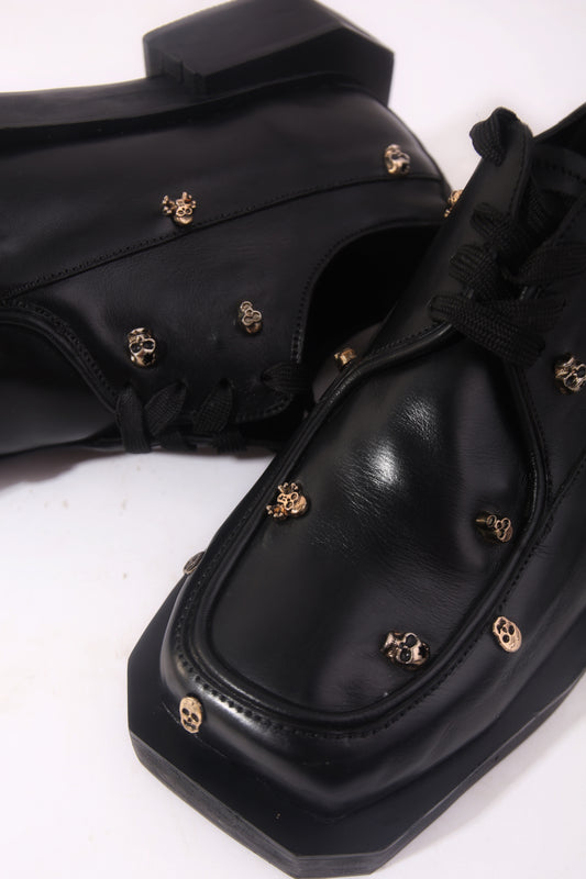 ECHO I - SKUL STUDDED LEATHER SHOES